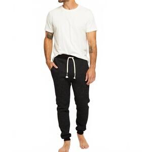 NEW SOL ANGELES speckled pull-on jogger in black